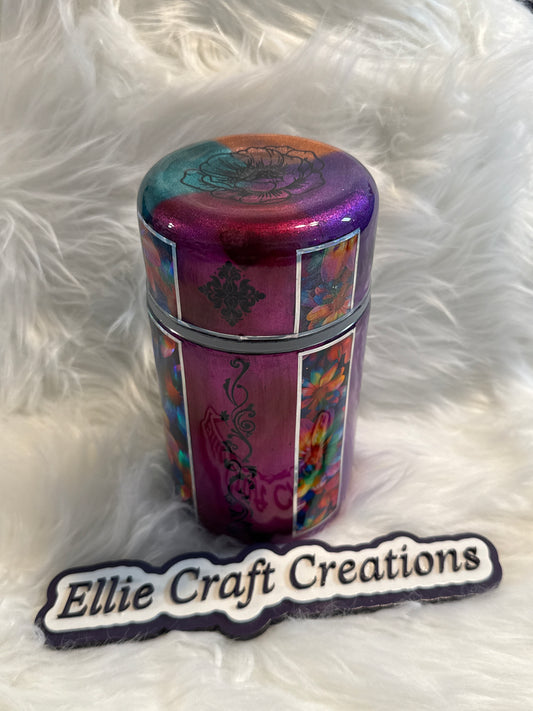#35 Holographic Flower Food Jar