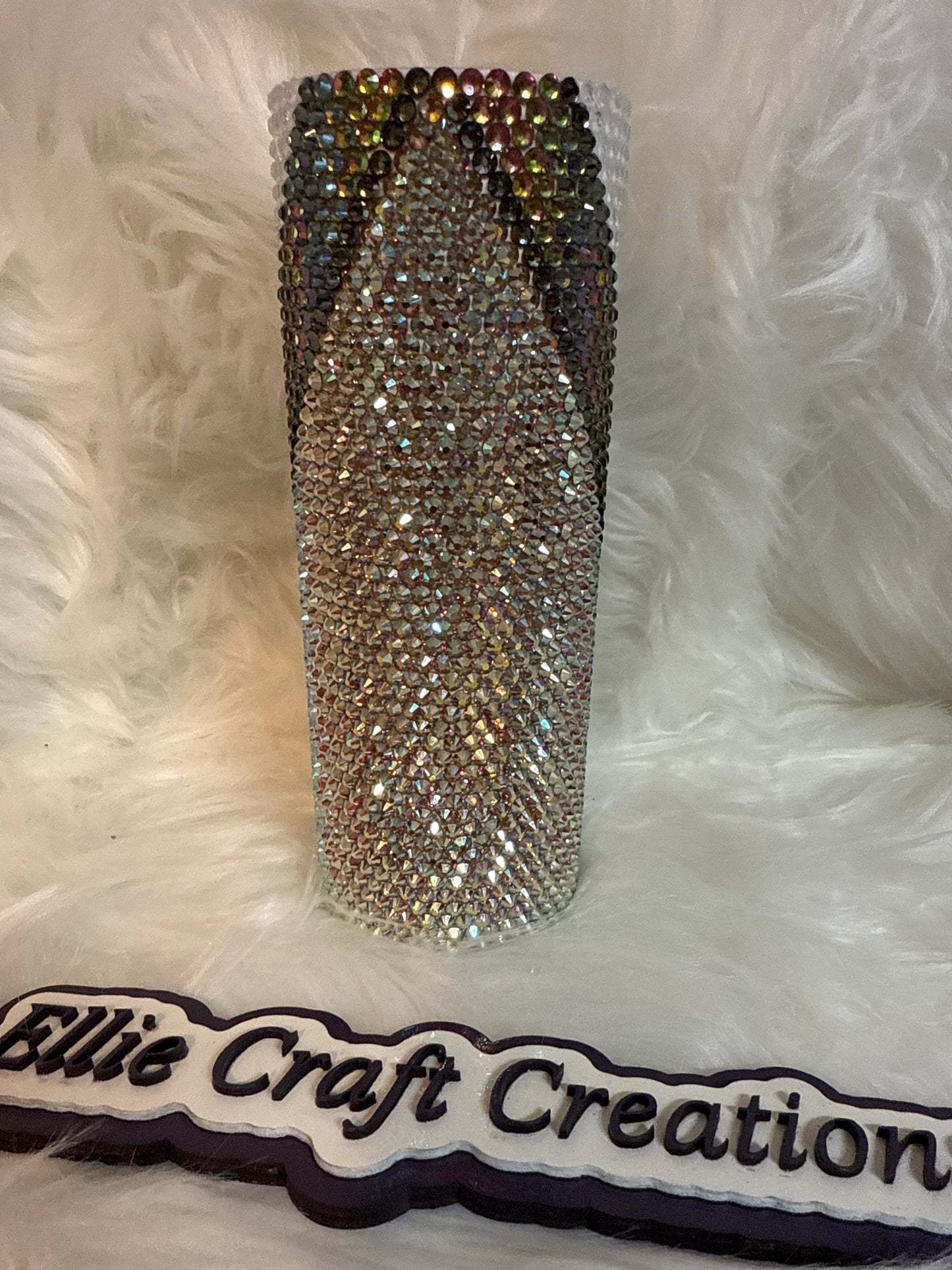 #20 20oz Butterfly and Rose Rhinestone V-Split Tumbler