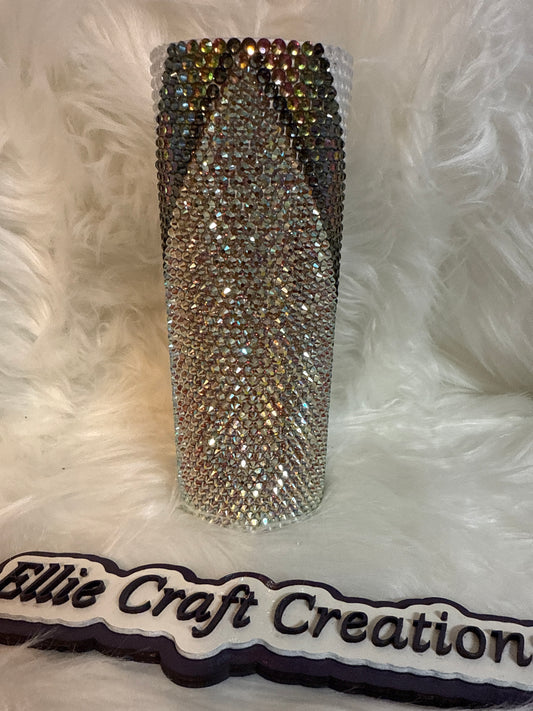 #20 20oz Butterfly and Rose Rhinestone V-Split Tumbler