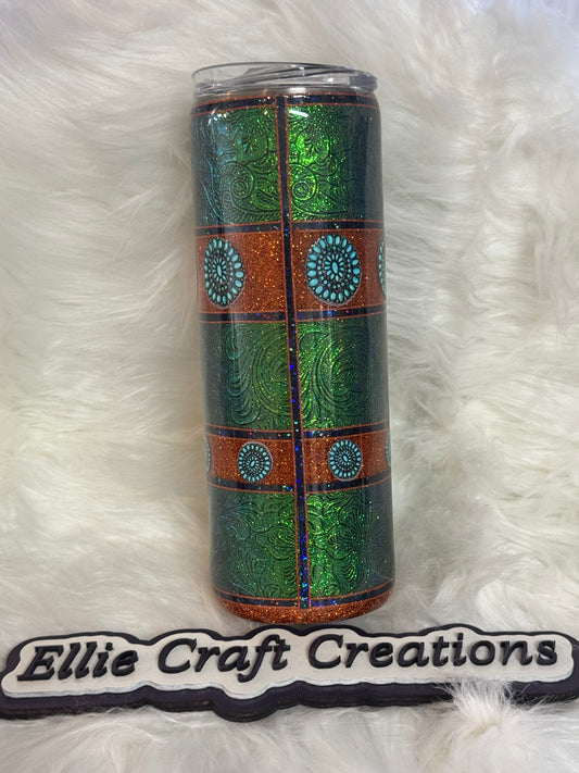 #14 20oz Skinny - Western Faux Leather