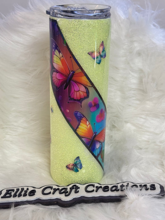 #5 30oz Skinny Dúo - Yellow Butterflies