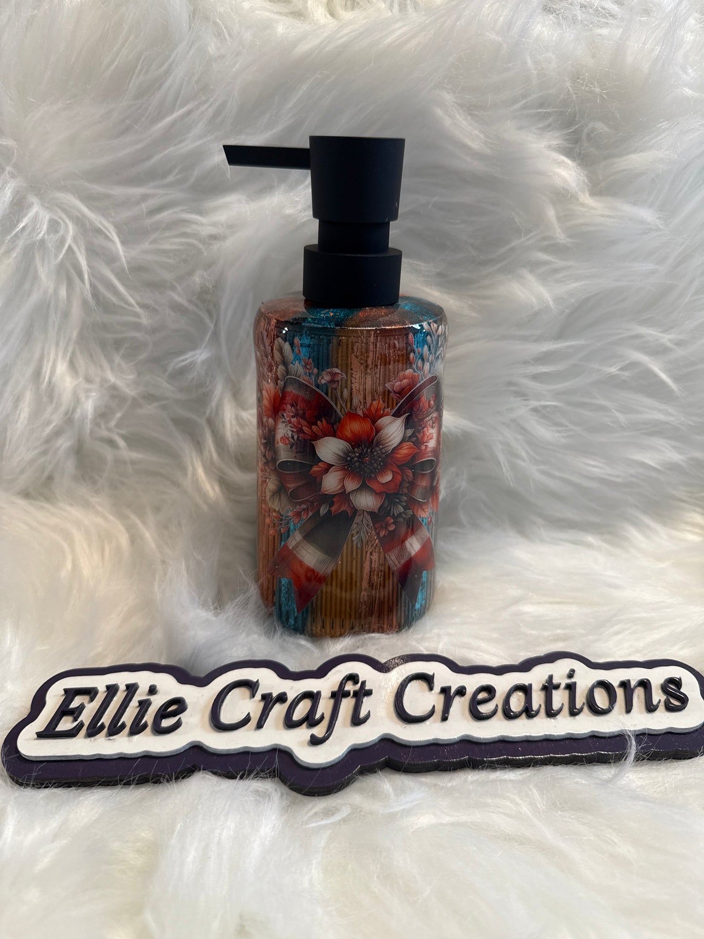 #30 Plaid Bow Soap Dispenser