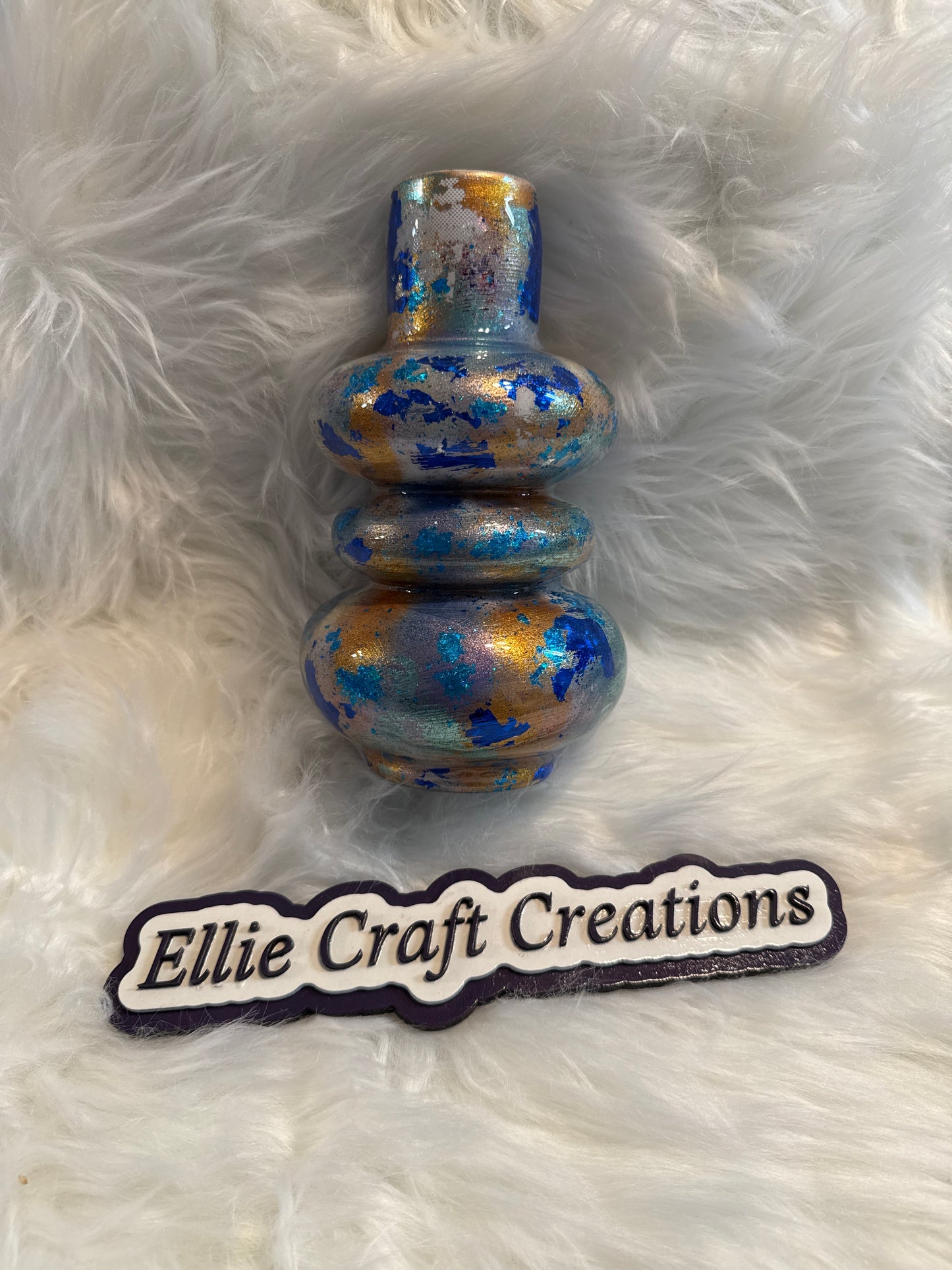 #37 Blue Gold Vase