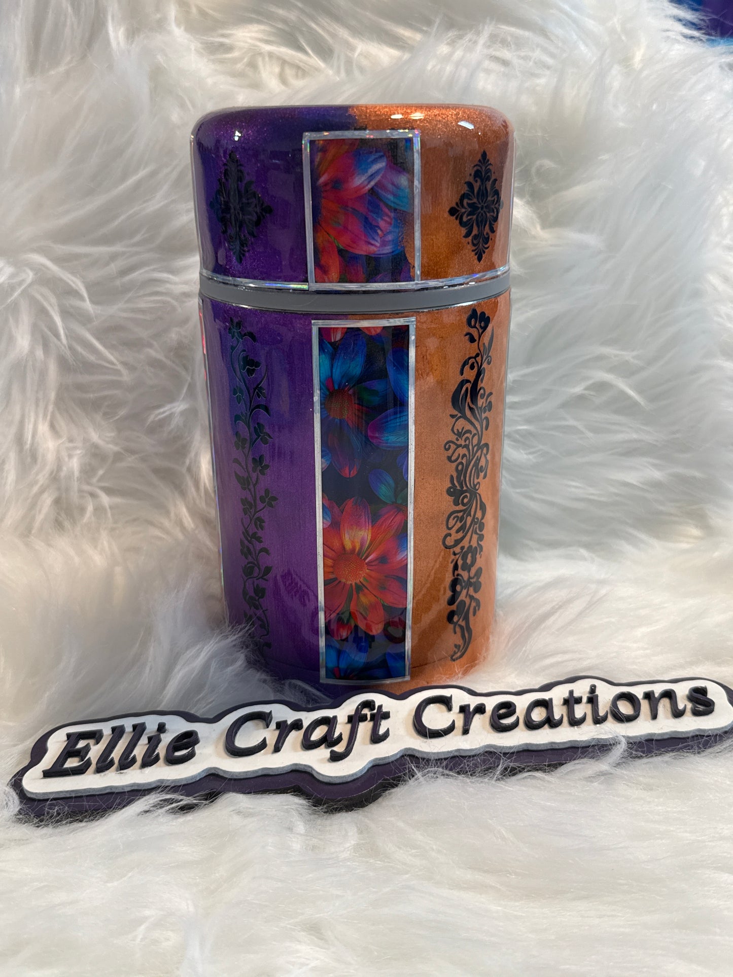 #35 Holographic Flower Food Jar