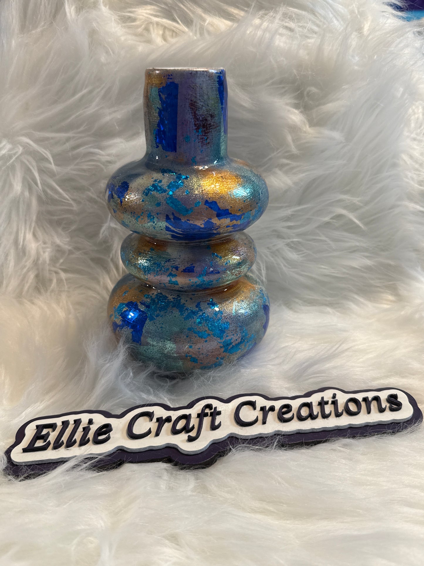 #37 Blue Gold Vase