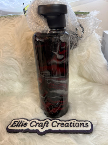 #1 40oz Hydro Red, Silver and Black