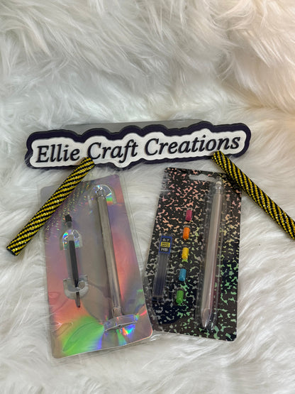 #21 Black and Gold Rhinestone Pen and Mechanical Pencil Set
