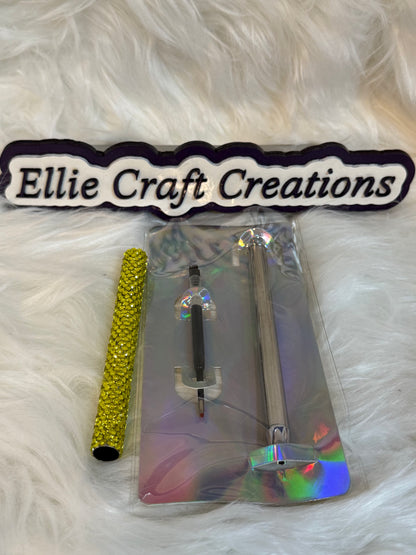 #10 Yellow Crystal Rhinestone Pen