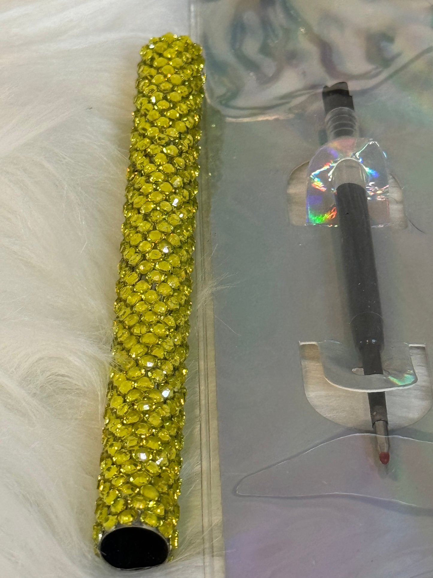 #10 Yellow Crystal Rhinestone Pen