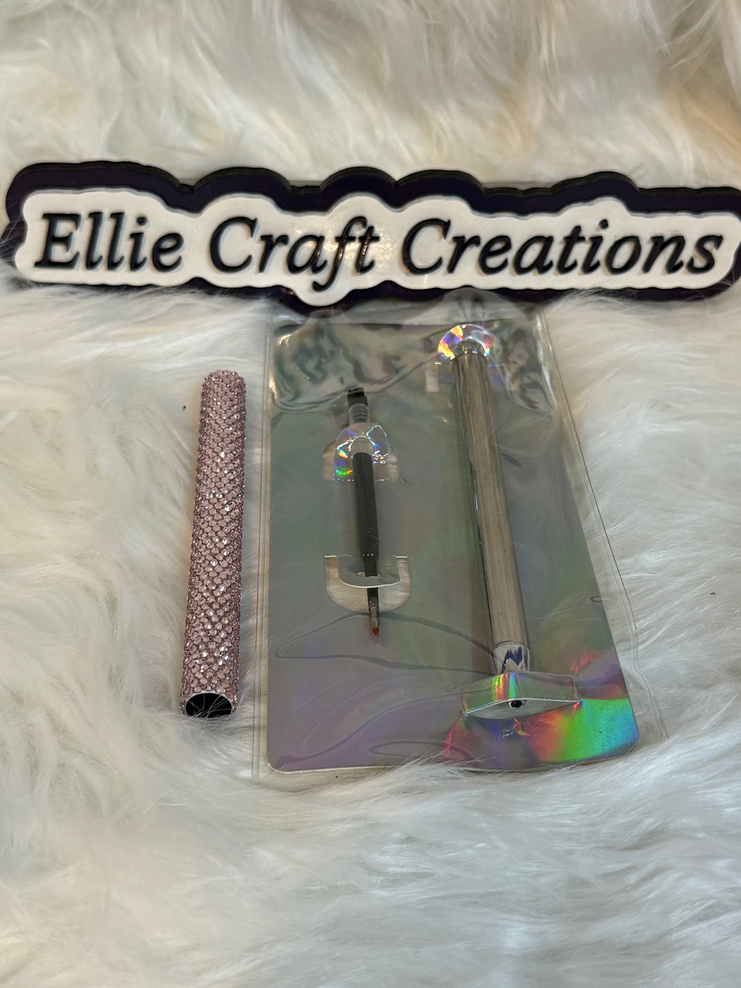 #4 Light Pink Rhinestone Pen