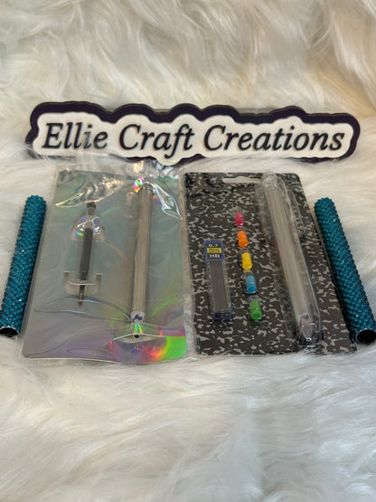 #20 Blue Rhinestone Pen and Pencil Set