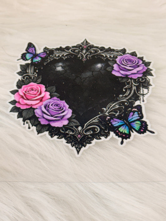 Pink/Purple Rose and Heart