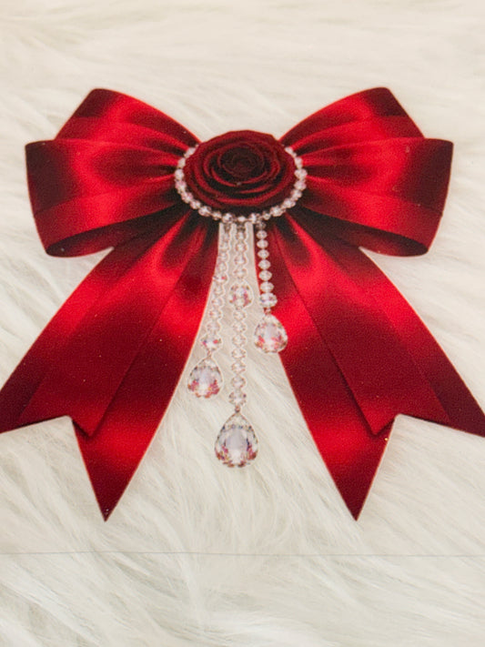 Red Bow and Diamonds