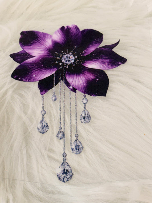 Purple flower and Diamonds
