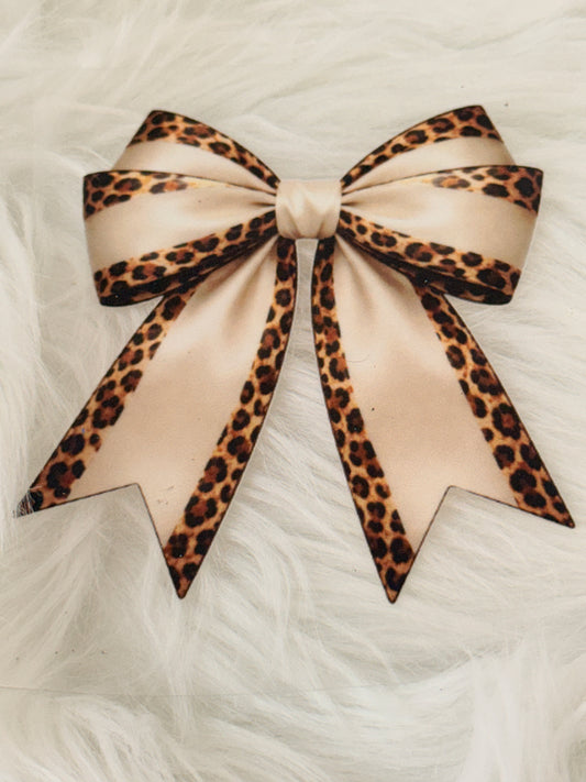 Leopard Print Bow