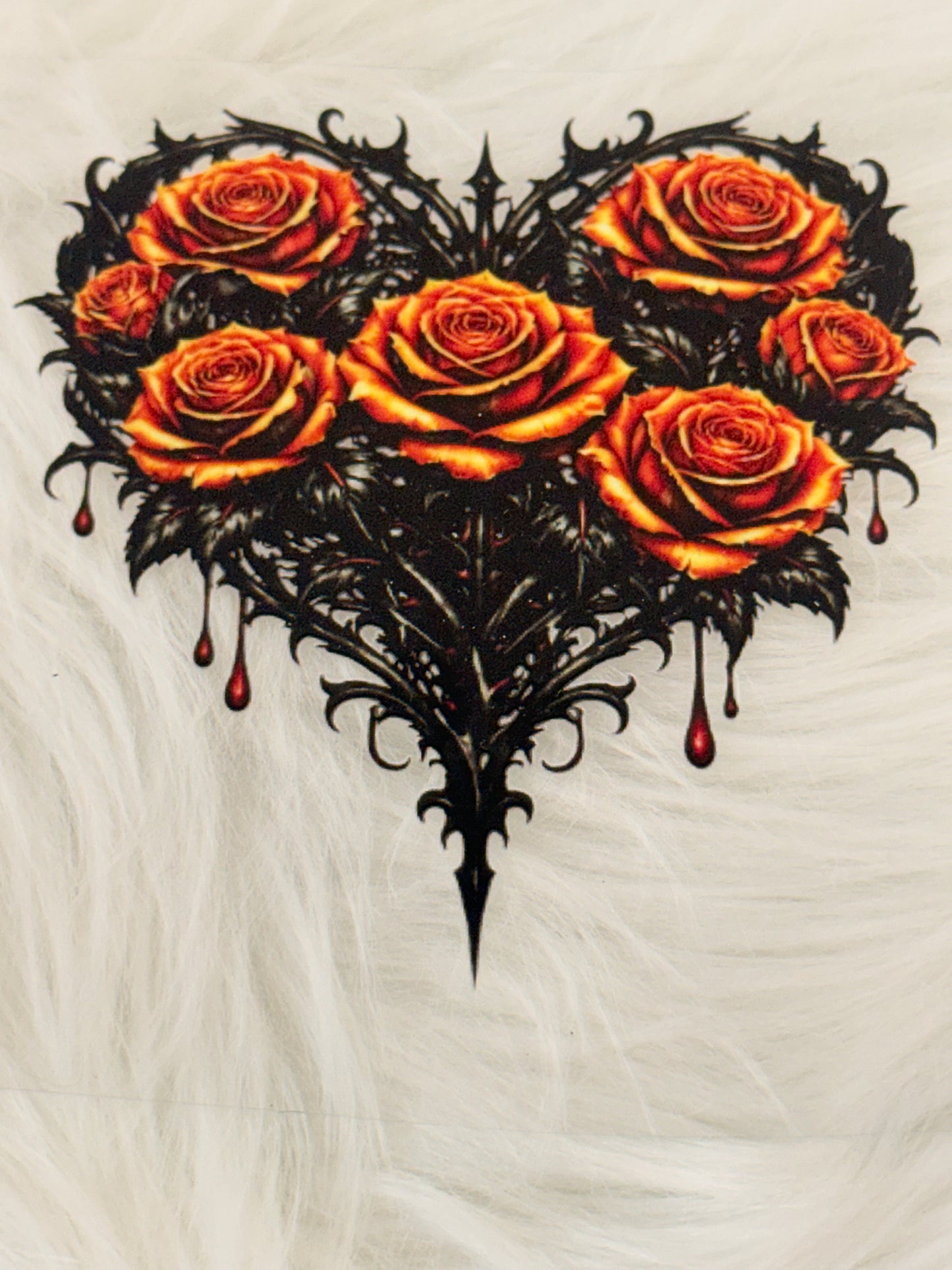 Orange Roses and Heart
