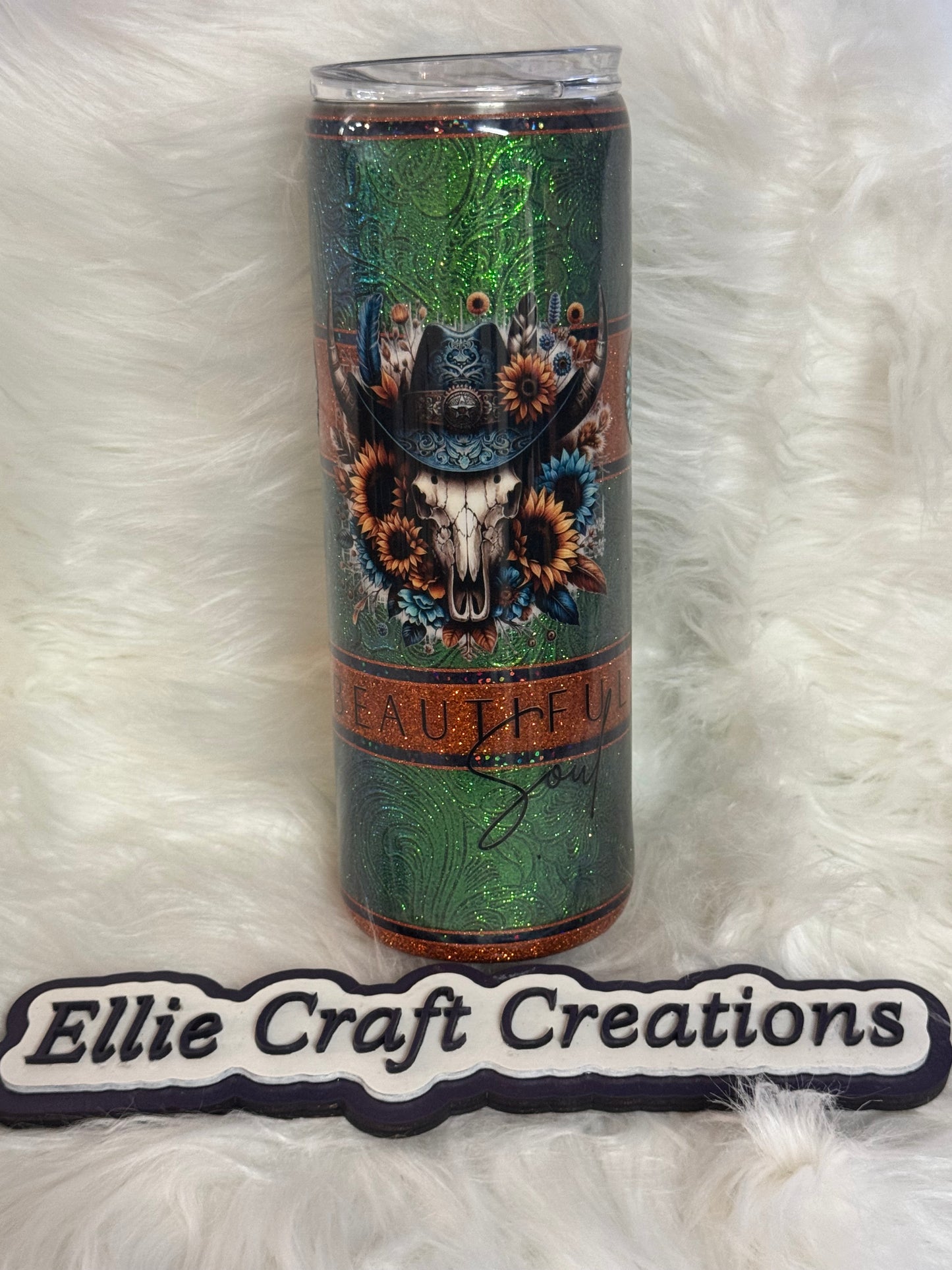 #14 20oz Skinny - Western Faux Leather