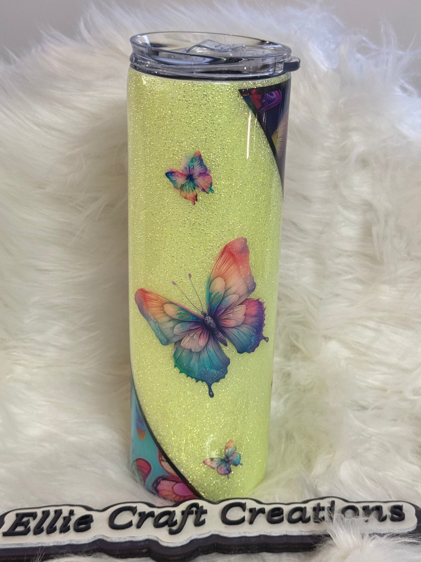#5 30oz Skinny Dúo - Yellow Butterflies